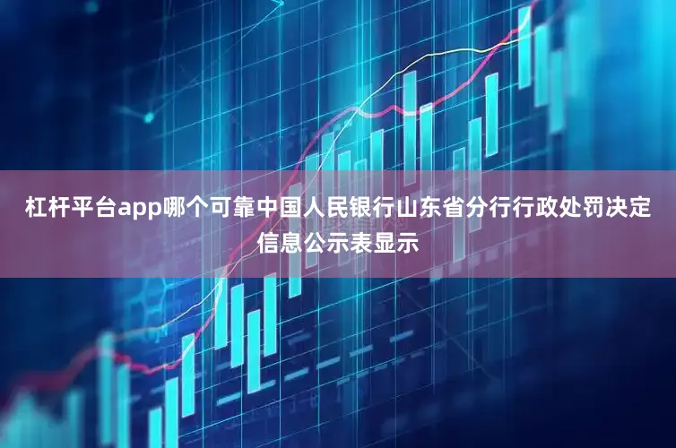 杠杆平台app哪个可靠中国人民银行山东省分行行政处罚决定信息公示表显示